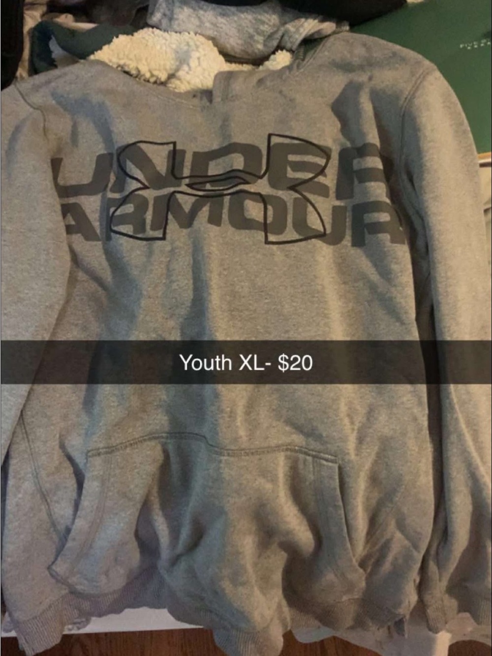 Under Armour Gray Zip-Up Hoodie with Logo